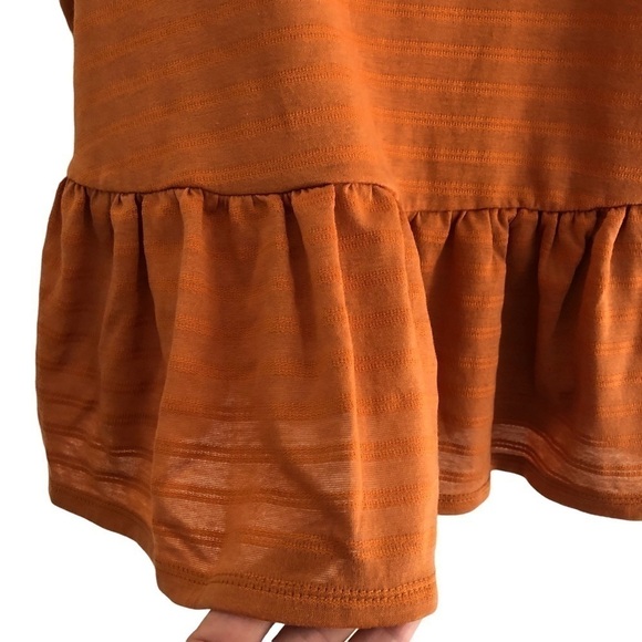A.n.a. Striped Summer Peplum Tank Top Burnt Orange Small - Picture 7 of 13